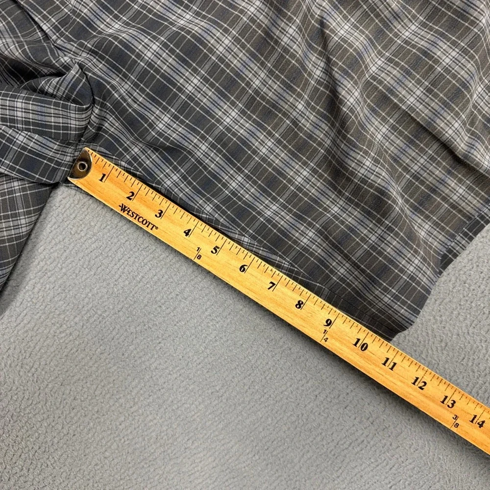 Nike Shorts Mens 36 Grey Plaid Flat Front Tiger Woods Collection Golf Preppy